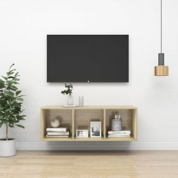 Vidaxl Zidni TV ormarić, Sonoma hrast, 37x37x107 cm, MDF