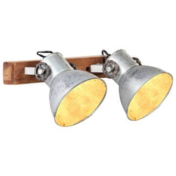 Vidaxl Industrijska zidna lampa, srebrna, 45x25 cm, E27