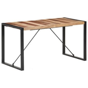 Vidaxl Blagovaonski stol, 140x70x75 cm, izgled drva sheesham