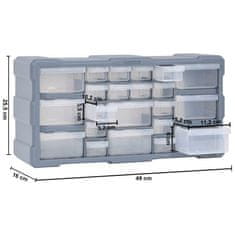 Vidaxl Organizator s 22 ladice 49 x 16 x 25,5 cm