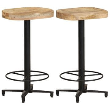 Vidaxl Barske stolice, set od 2, 66 cm, masivno drvo manga