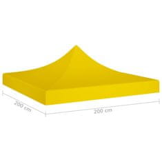Vidaxl Krov za šator za zabave, 2 x 2 m, žuti, 270 g/m²