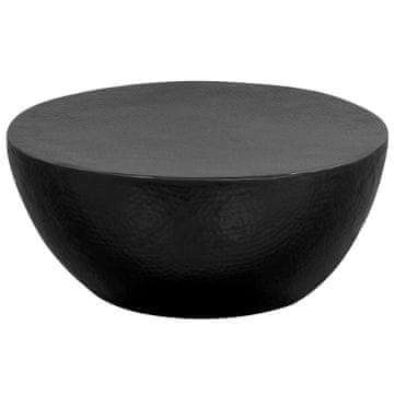 Vidaxl Klub stolić od čekićanog aluminija 70 x 30 cm crni