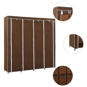 Vidaxl Ormar s 4 pretinca smeđe boje 175x45x170 cm