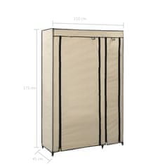 Vidaxl 282424 Folding Wardrobes 2 pcs Cream 110x45x175 cm Fabric