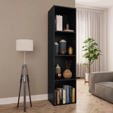 Vidaxl Polica za knjige/TV stalak crna 36x30x143 cm iverica