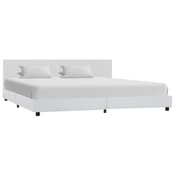 Vidaxl Okvir za krevet Bijela umjetna koža 180 x 200 cm