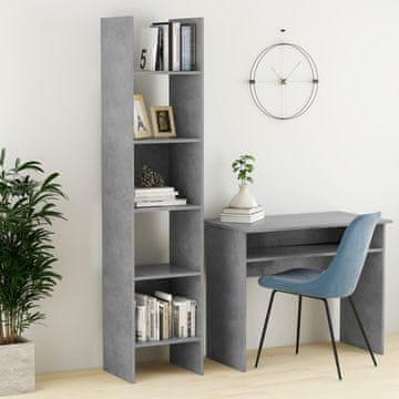 Vidaxl Biblioteka Betonsko-siva 40x35x180 cm Iverica