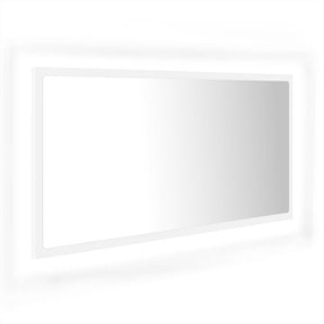 Vidaxl LED kupaonsko ogledalo bijelo 90 x 8,5 x 37 cm akrilno