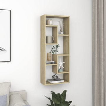 Vidaxl Zidna polica Sonoma hrast 36x16x90 cm Materijal na bazi drveta