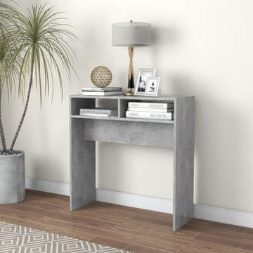 Vidaxl Konzolni stolić Betonsko-sivi 78x30x80 cm