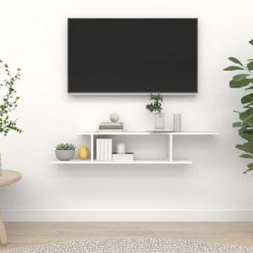 Vidaxl Zidni TV ormarić bijeli 125x18x23 cm