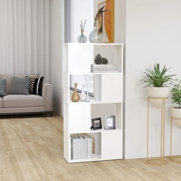 Vidaxl Polica za knjige/Pregrada, bijela, 60x24x124,5 cm