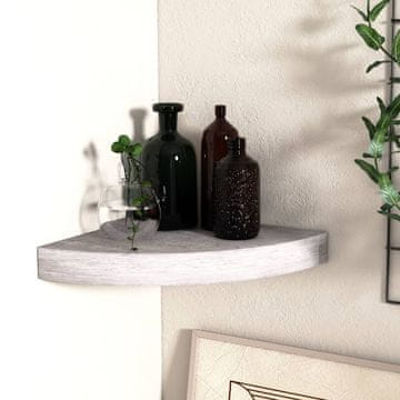 Vidaxl Kutna zidna polica betonsko siva 35x35x3,8 MDF