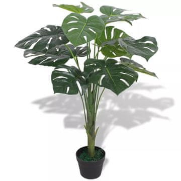 Vidaxl Umjetna biljka monstera s posudom, 70 cm, zelena