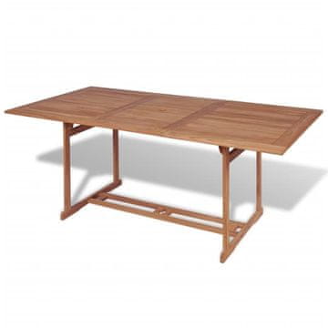 Vidaxl Vrtni stol 180 x 90 x 75 cm Masivno tikovino drvo
