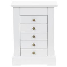 Vidaxl Kutija za nakit s ogledalom od MDF-a 25 x 13,5 x 34 cm