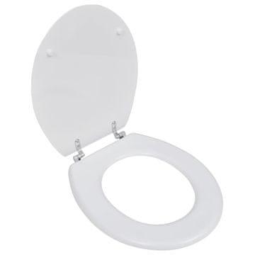 Vidaxl WC sjedalo, jednostavan dizajn, MDF, bijelo