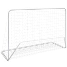 Vidaxl Nogometni golovi s mrežama, 2 kom. 182x61x122 cm, Čelik, Bijela