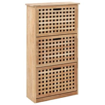 Vidaxl Ormarić za cipele 55x20x104 cm Masivno orahovo drvo