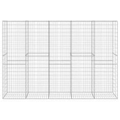 Vidaxl Gabionski zid s poklopcem od pocinčanog čelika 300x50x200 cm
