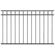 Vidaxl Čelični panel za ogradu 1,7x1 m Crni