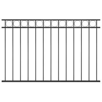 Vidaxl Čelični panel za ogradu 1,7x1 m Crni