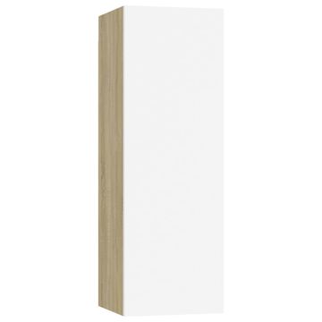 Vidaxl TV ormarić bijeli i hrast 30,5 x 30 x 90 cm konstruirano drvo