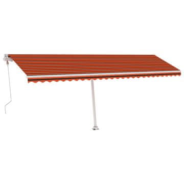 Vidaxl Samostojeća automatska tenda 600 x 300 cm narančasto-smeđa