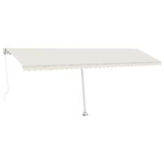 Vidaxl Samostojeća tenda na ručno uvlačenje 600 x 350 cm krem