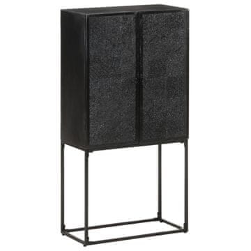 Vidaxl Komoda crna 60 x 30 x 120 cm od masivnog drva bagrema i manga