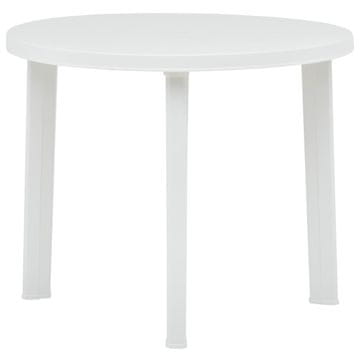 Vidaxl Vrtni stol bijeli 89 cm plastični