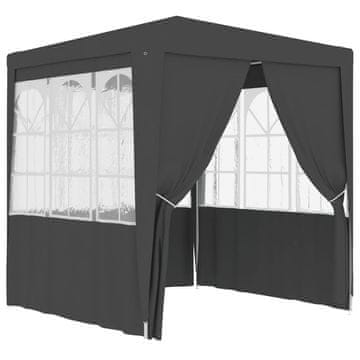 Vidaxl Šator za zabave sa stranicama, 2,5 x 2,5 m, antracit, 90 g/m²