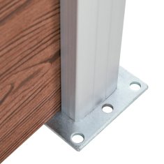 Vidaxl Vrtna ograda WPC 180 x 186 cm smeđa