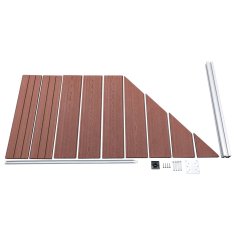 Vidaxl Panel za ogradu WPC 95 x (105 - 180) cm smeđi