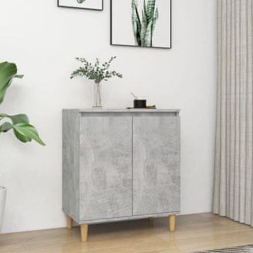 Vidaxl Ormarić s drvenim nogama, betonsko sivi, 60x35x70 cm