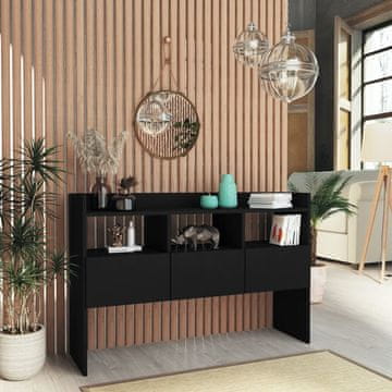 Vidaxl Ormarić, crni, 105x30x70 cm, materijal na bazi drva
