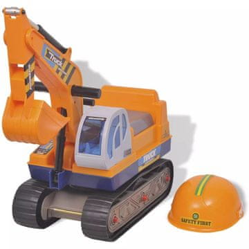Vidaxl 100089 Bager - plastični za vožnju, žuti