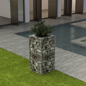 Vidaxl Podignuta čelična žardinjera 50 x 50 x 100 cm