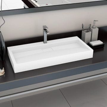 Vidaxl Umivaonik, 100x46x11 cm, Mineralni/mramorni kompozit, Bijela