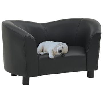 Vidaxl Sofa za pse, crna, 67x41x39 cm, umjetna koža