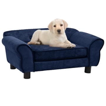 Vidaxl Sofa za pse plava 72x45x30 cm plišana