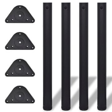Vidaxl 4 noge stola s podesivom visinom, crne, 710 mm
