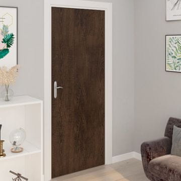 Vidaxl Samoljepljivi furnir za vrata 2 kom. tamni hrast 210 x 90 cm PVC