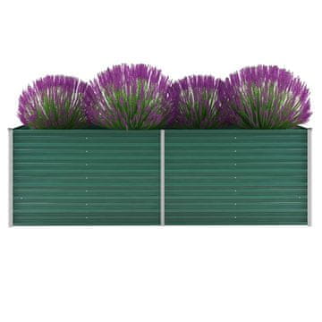 Vidaxl Povišena gredica od pocinčanog čelika 240x80x77 cm zelena