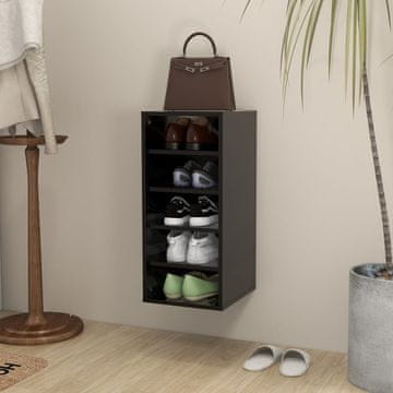 Vidaxl Ormarić za cipele Crni 31,5x35x70 cm Materijal na bazi drveta