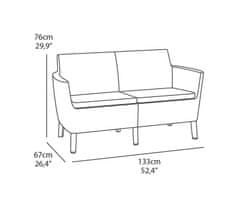 Allibert set vrtnog namještaja Salemo, grafitno siva