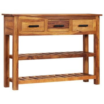 Vidaxl Ormarić s 3 ladice 110x30x80 cm Masivno drvo