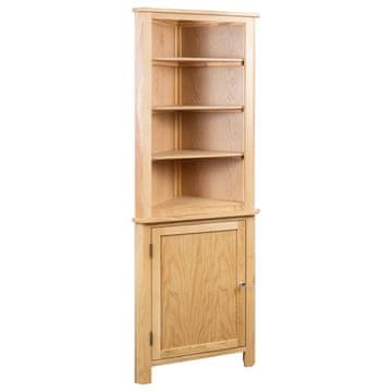Vidaxl Kutni ormarić 59 x 36 x 180 cm Masivno hrastovo drvo