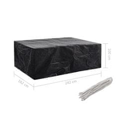 Vidaxl Navlaka za vrtni namještaj, 8 rupica za otvaranje, 242 x 162 x 100 cm